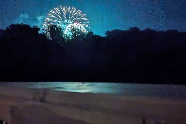 Fireworks visible from our home