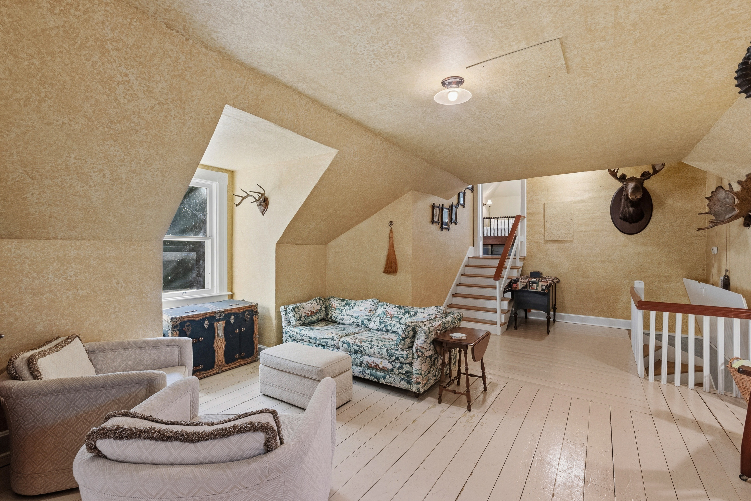 A variety of sitting spaces both indoors and outdoors available for cozy conversations.