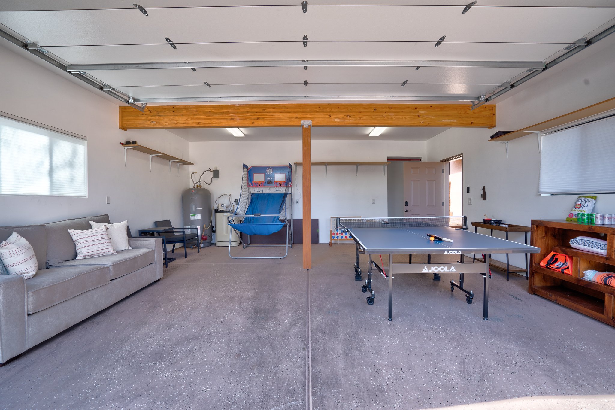 Game Room Area With Ping Pong, Basketball, Jenga, Connect 4