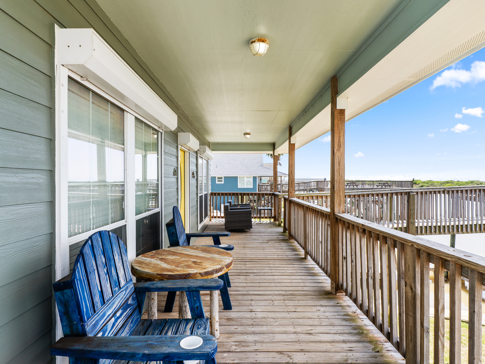 Porch overlooking the Colorado River.