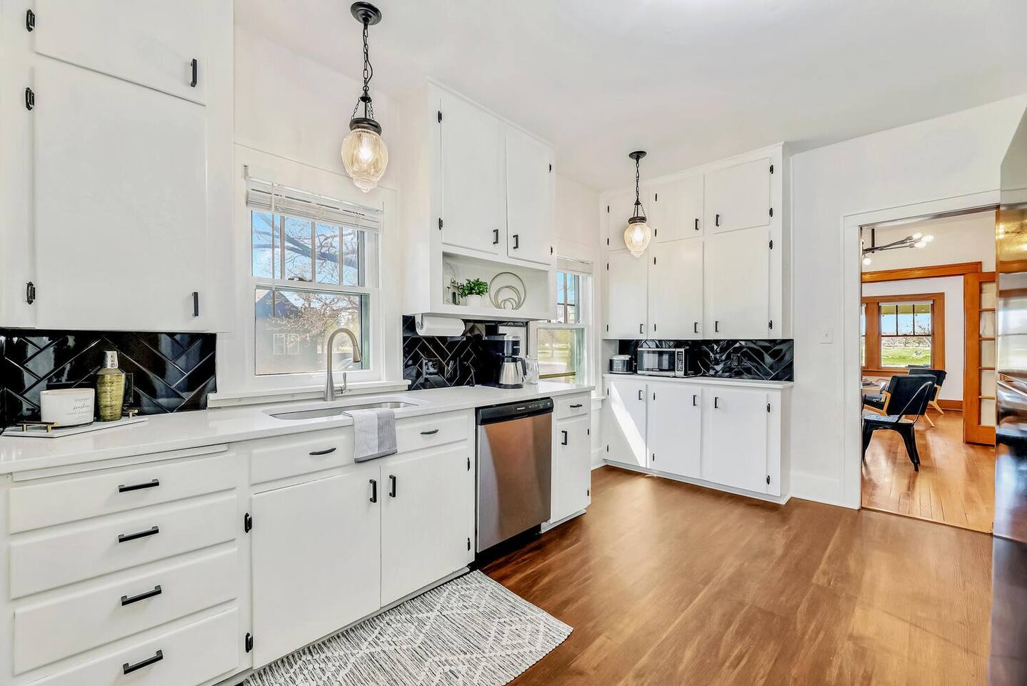 Plenty of countertop space for cooking.