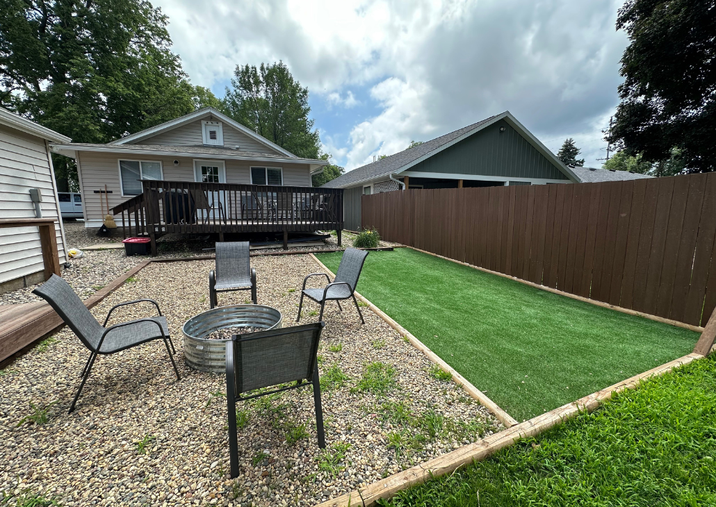 Firepit area installed summer of 2025.