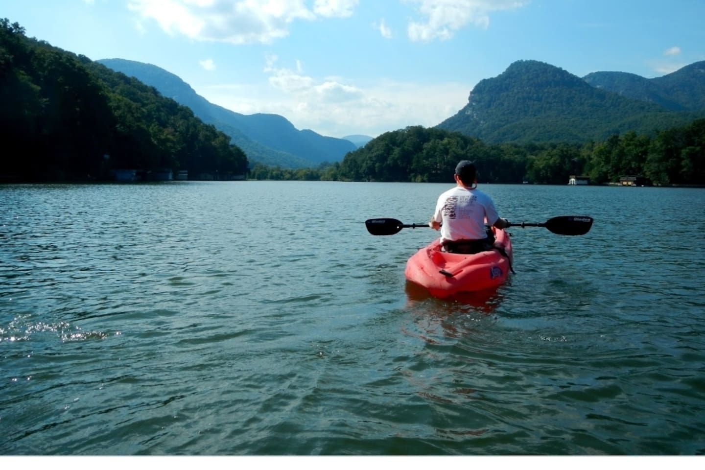 Launch a kayak or canoe from the cabin