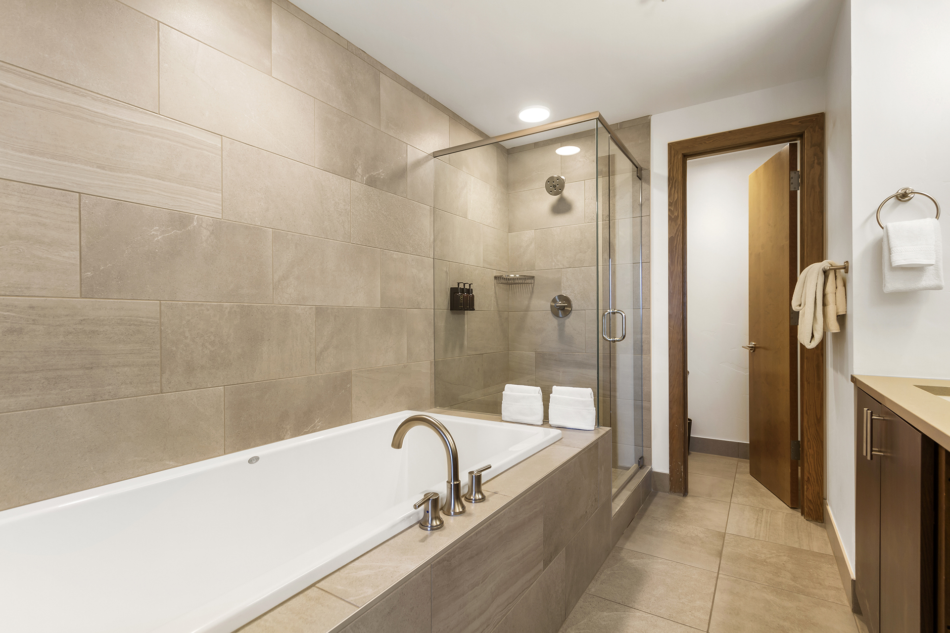 Master bathroom with separate tub/shower