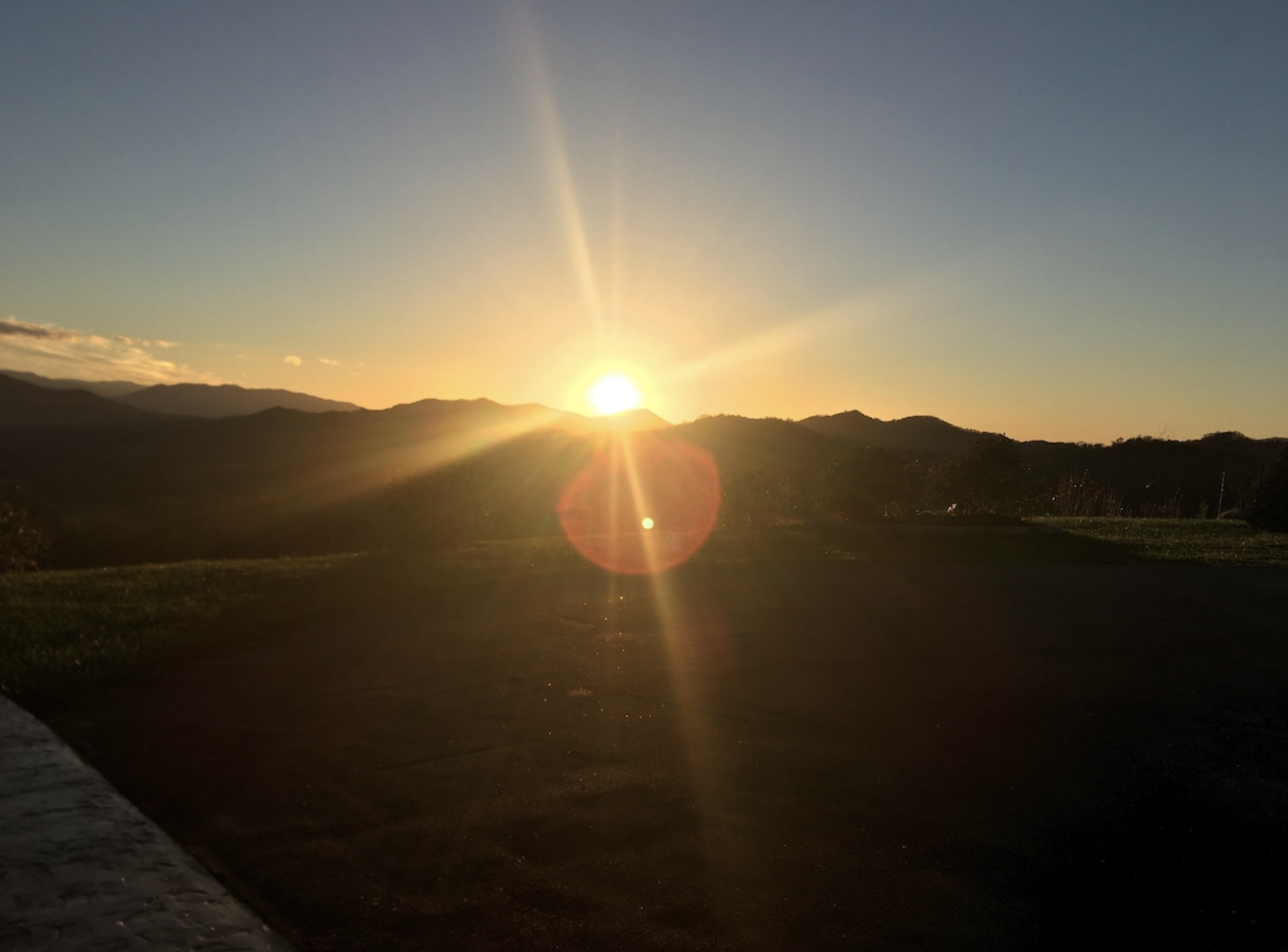 The sunset views from the cabin are spectacular!