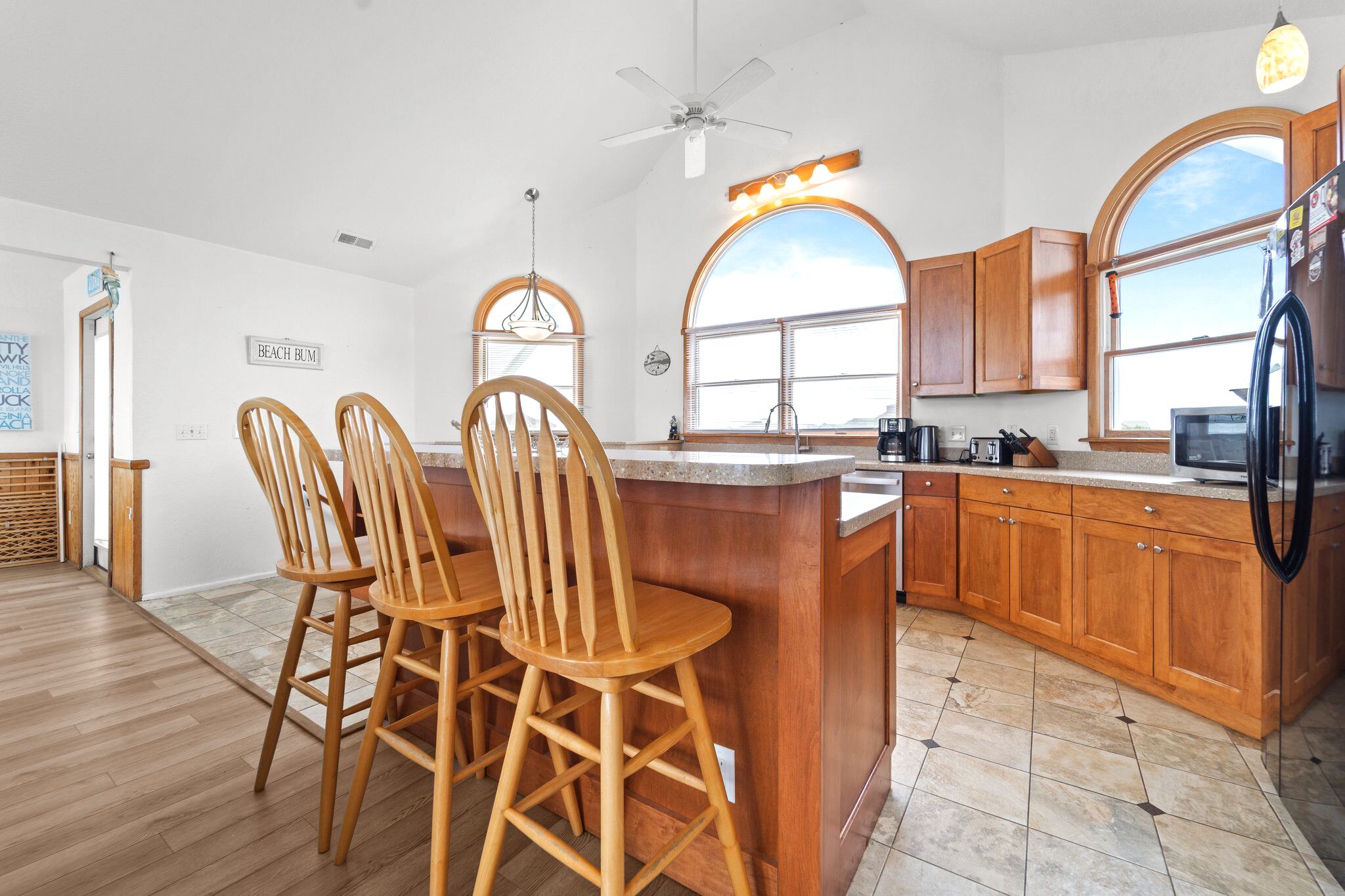 Kitchen Island and Seating Area