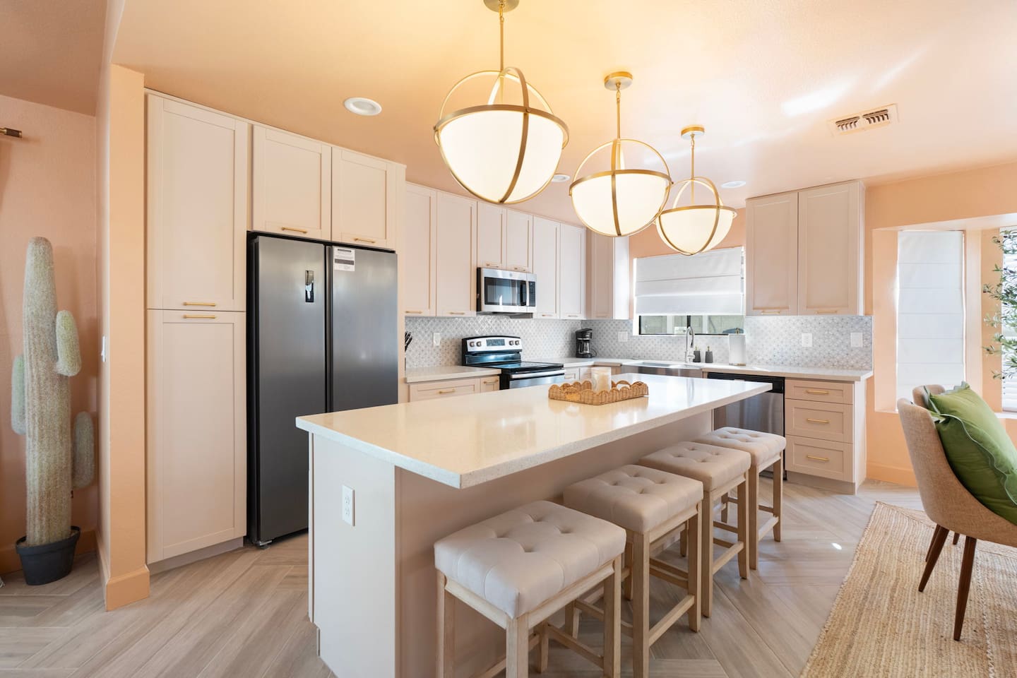 Entertain while you cook with seating for 4 at the kitchen island.