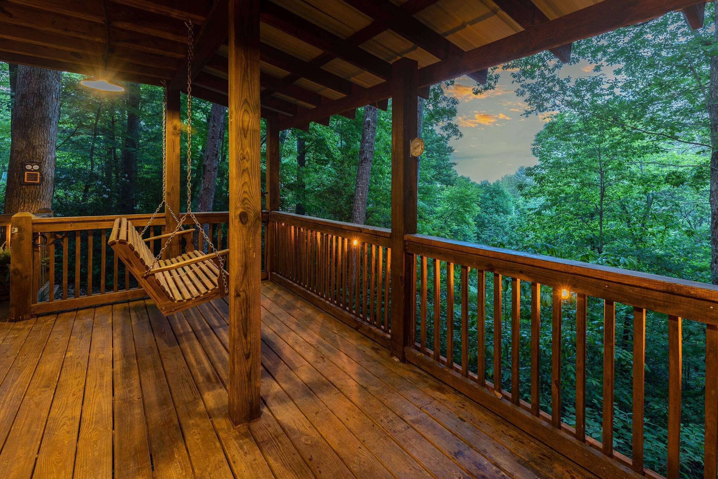 Swing on the porch to take in the amazing views