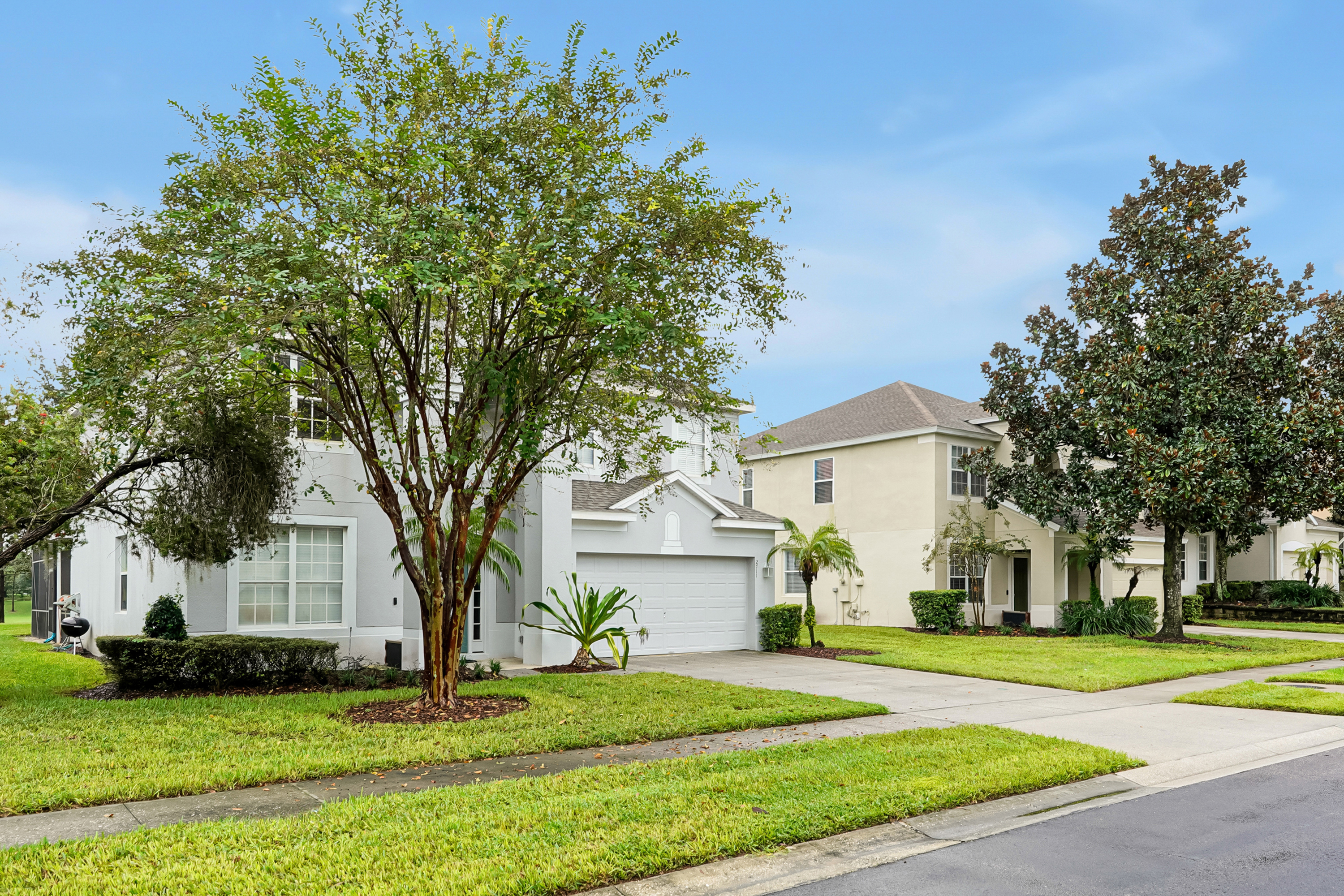 Twin Mansions: Both homes from the street