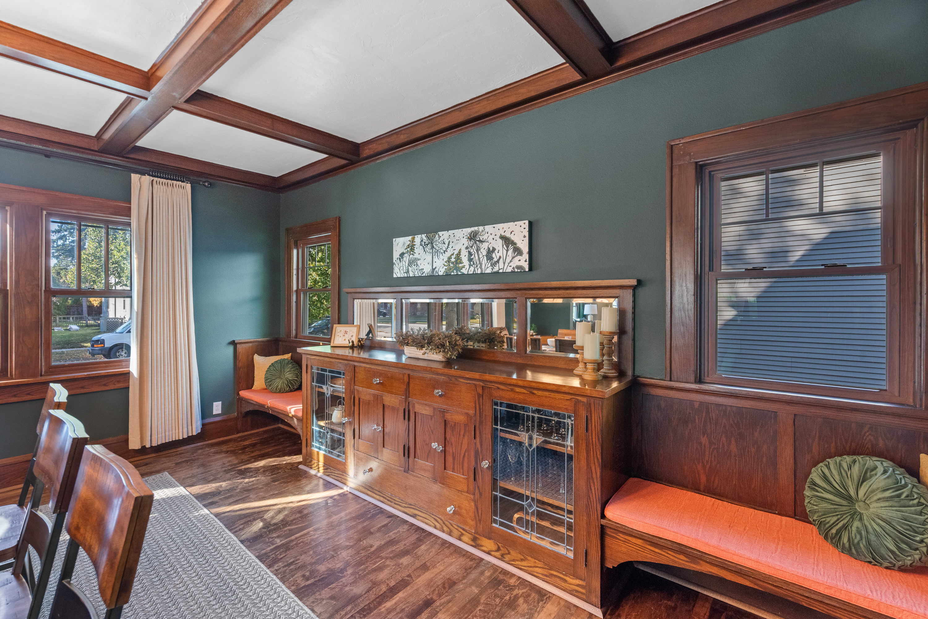 Sunshine filled spaces throughout.