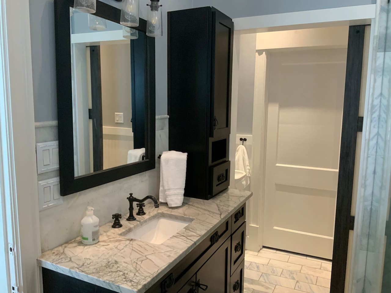 Second sink/vanity area in master bath.
