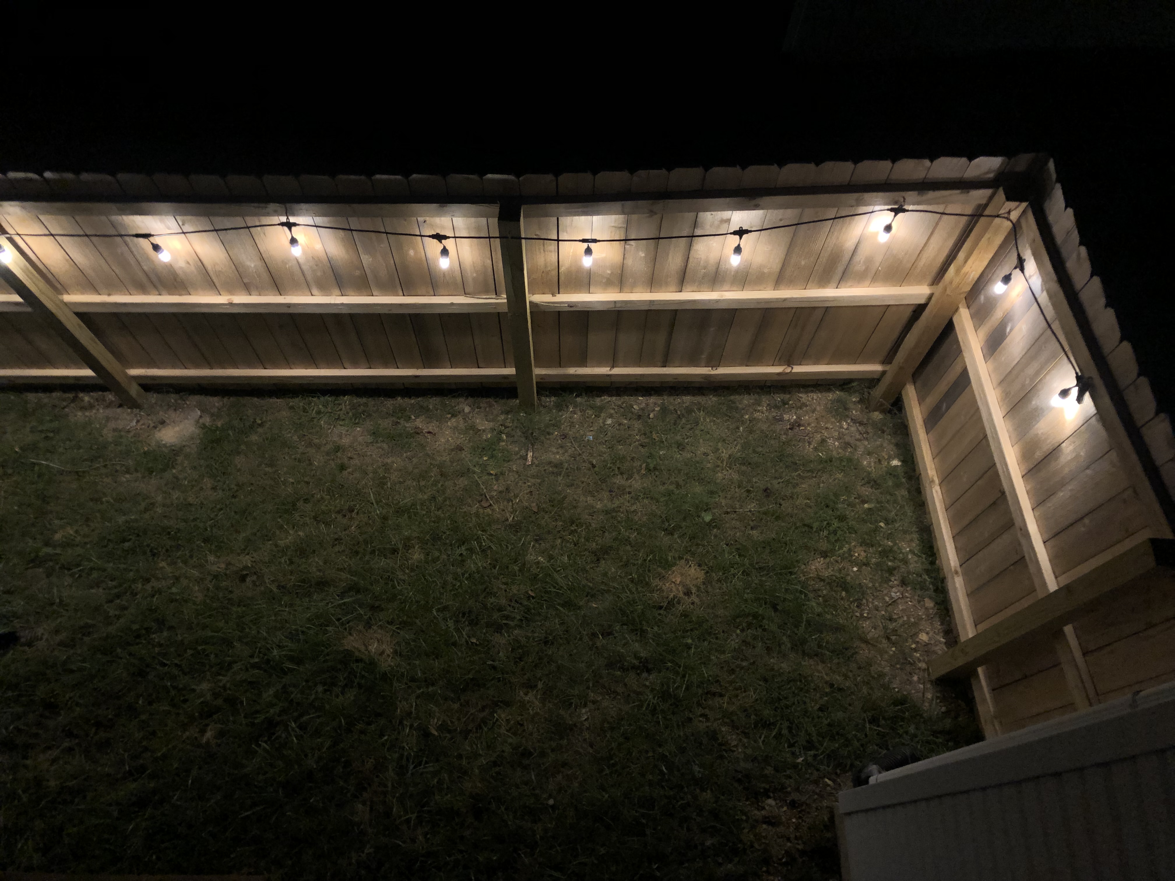 back yard  lights automated