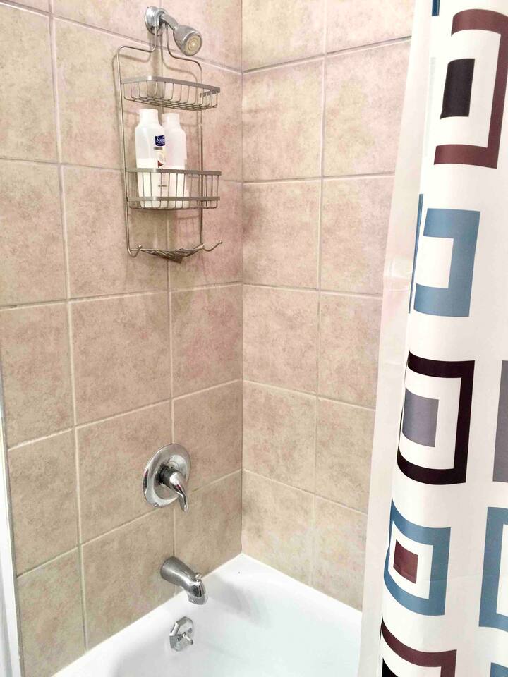 Second Bathroom with Tub/Shower, toilet, and sink
. 