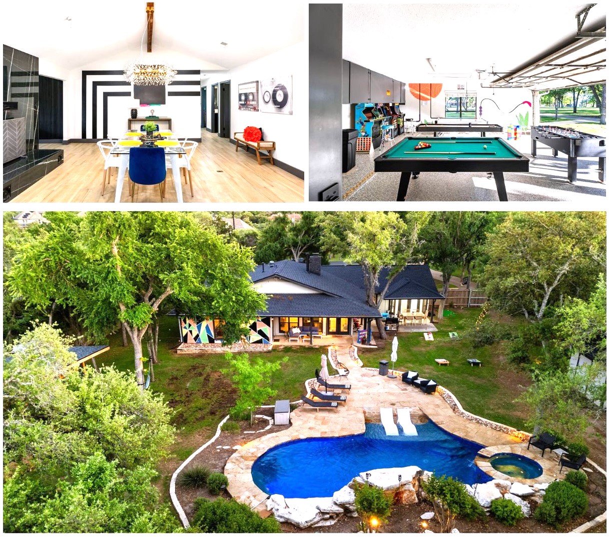 Pool , Living  and Game room