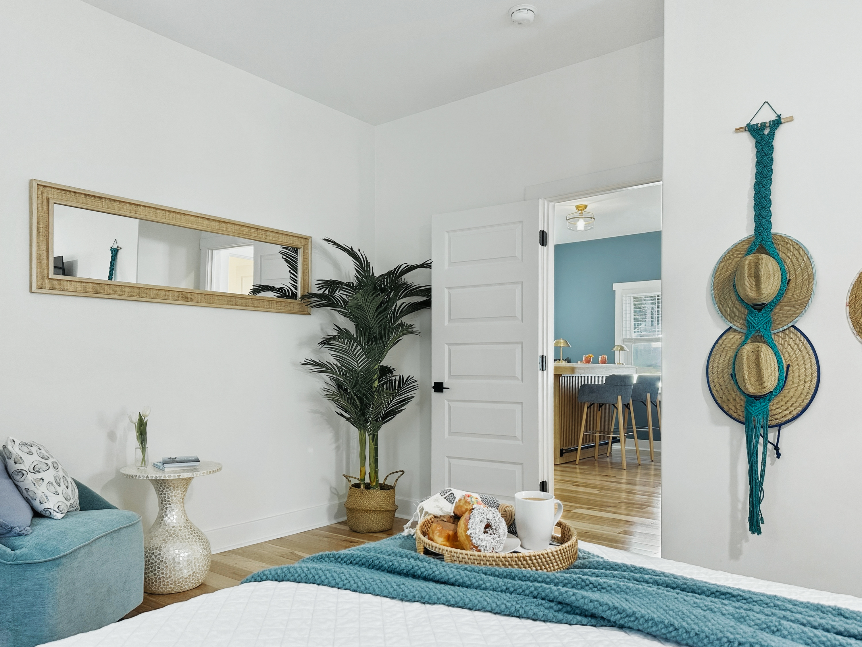 The location is perfect; just a few steps from the bar and games.