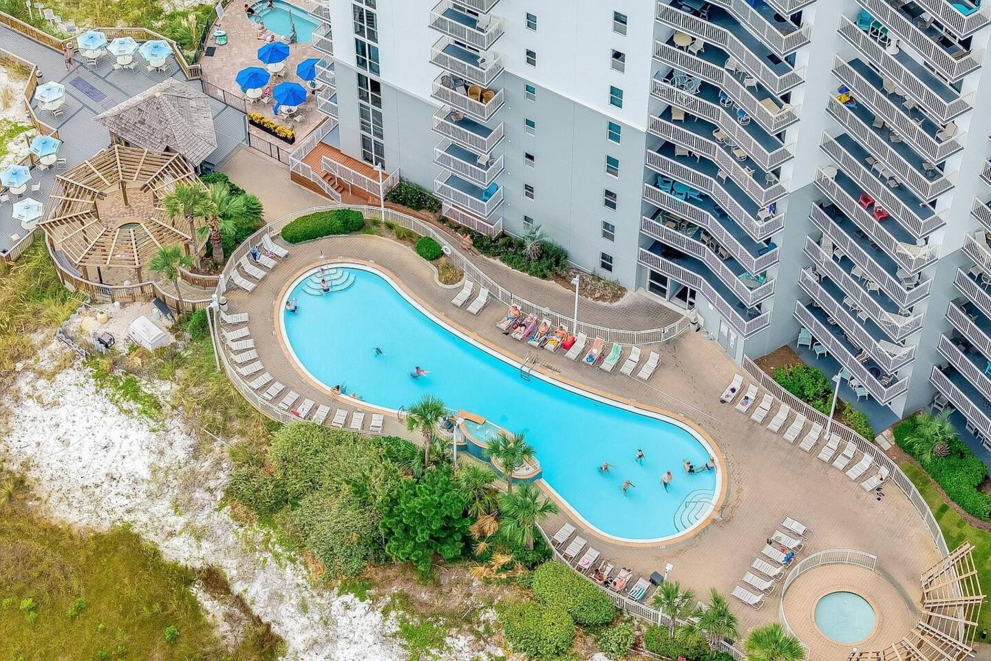 Pelican Beach Resort pool and beachfront from Unit 1006 Destin