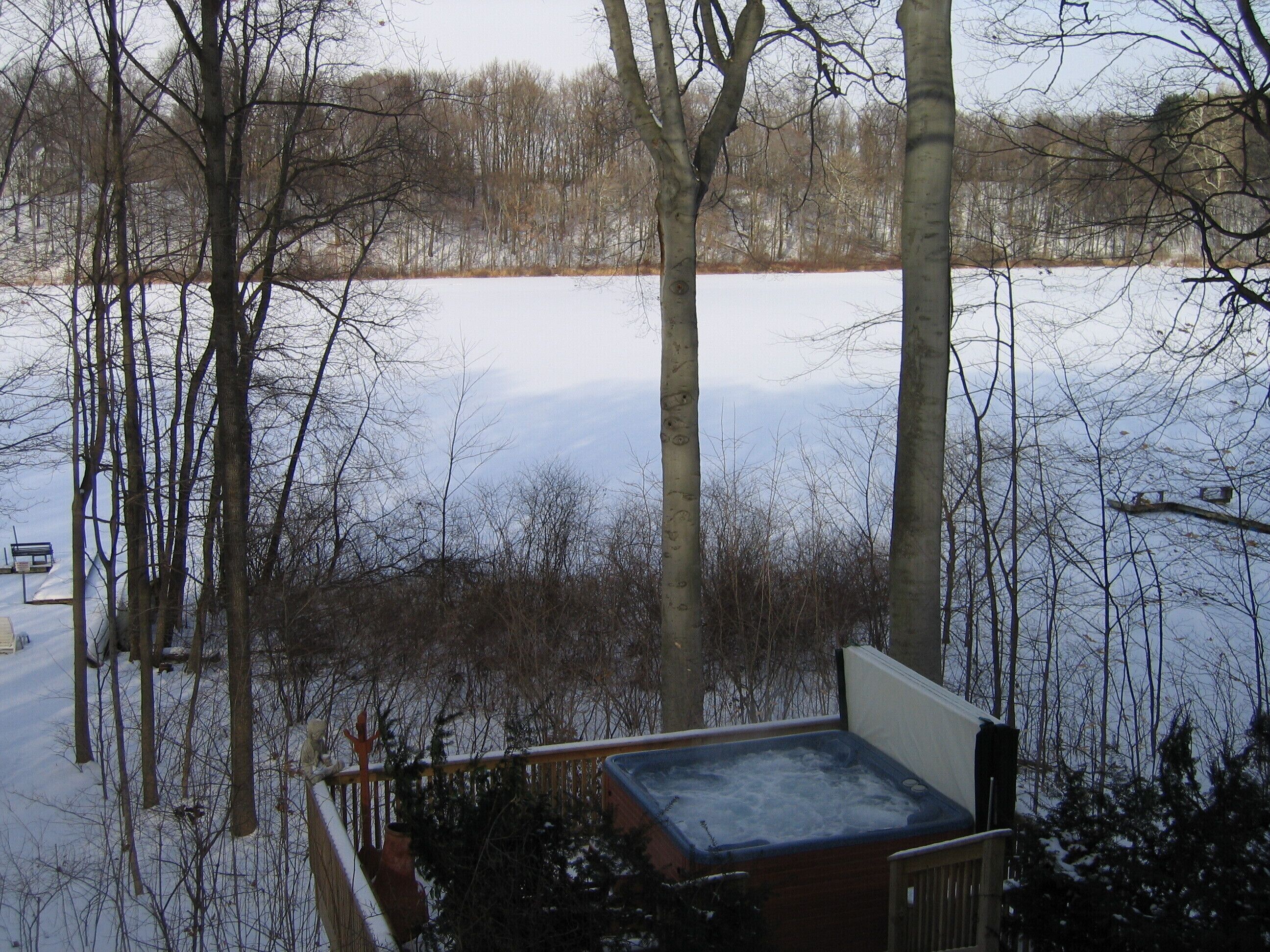 Pristine Year Round Hot Tub overlooking the lake