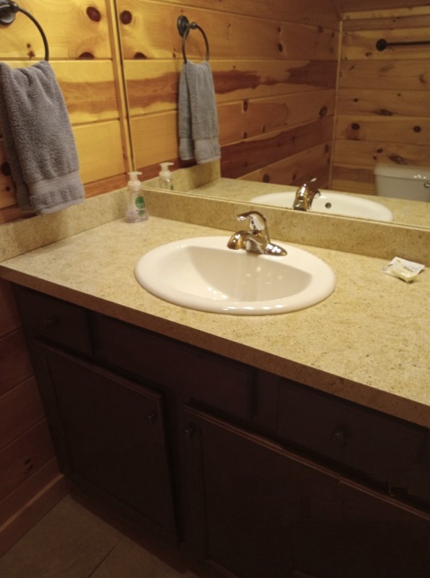 Half bathroom in the basement