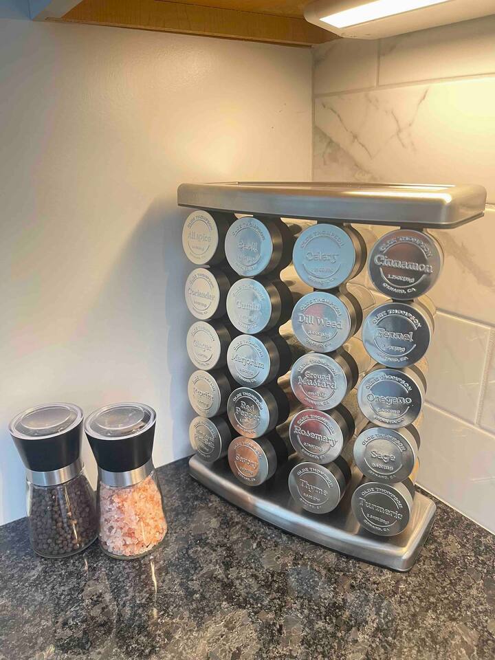 Spices and seasoning in the kitchen 
