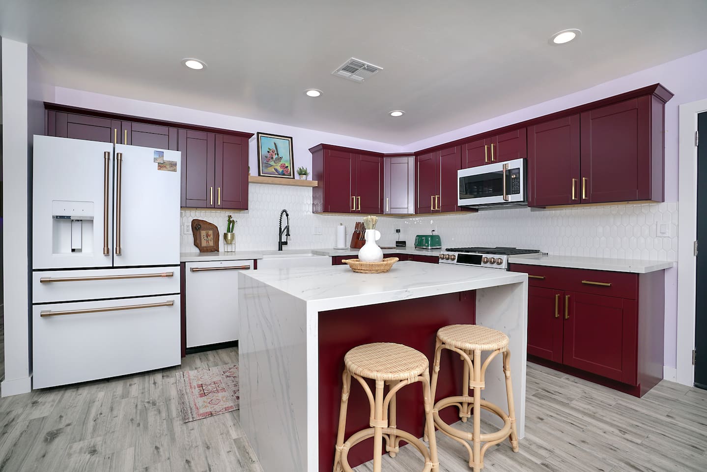 Gorgeous high end Cafe appliances in the beautiful new kitchen.