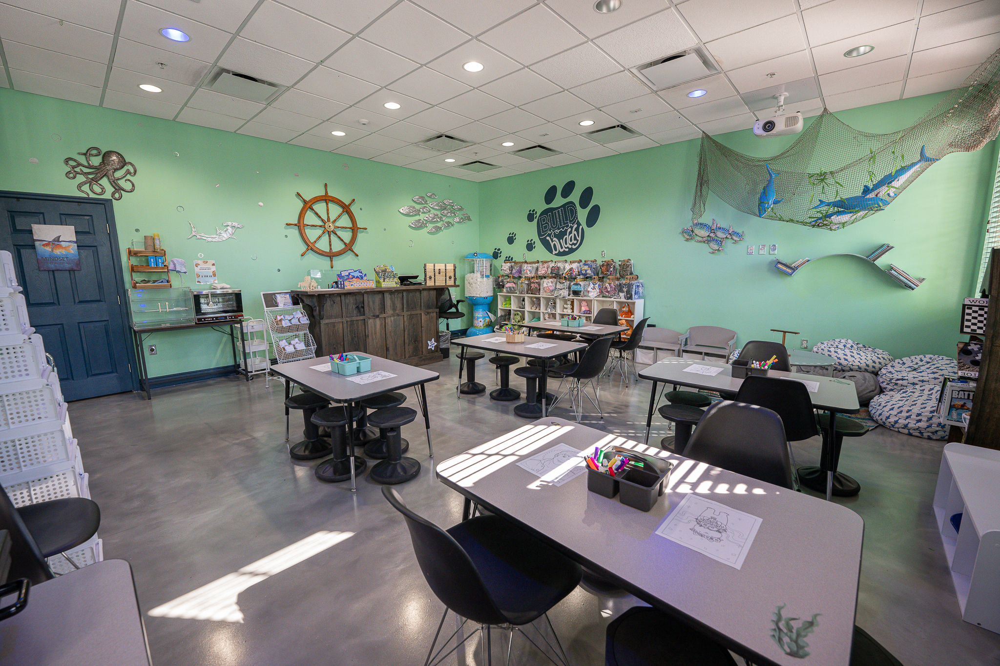 Activity area with fun stuff for the kids to create at the resort
