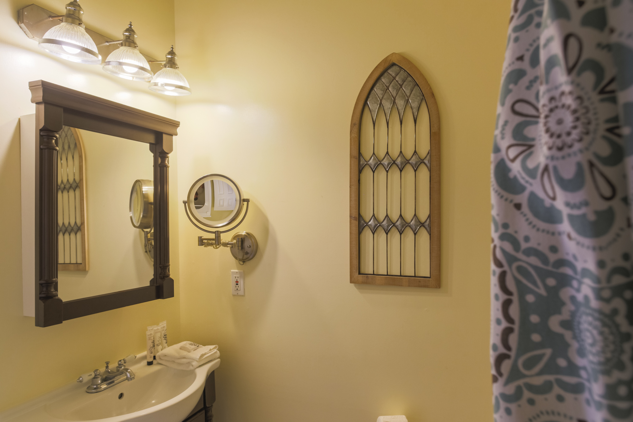 Clean and functional, the ensuite bath offers modern comfort just steps from the queen bedroom.
