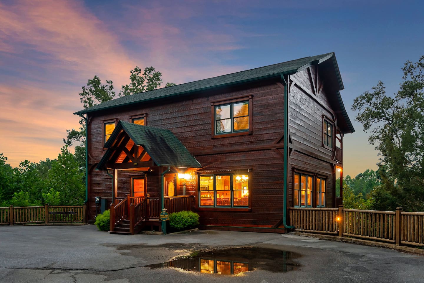 Your perfect cabin for a Smoky Mountain getaway with a view. Also— ample parking for several vehicles with our end of the cul-de-sac location. Bring the whole crew!