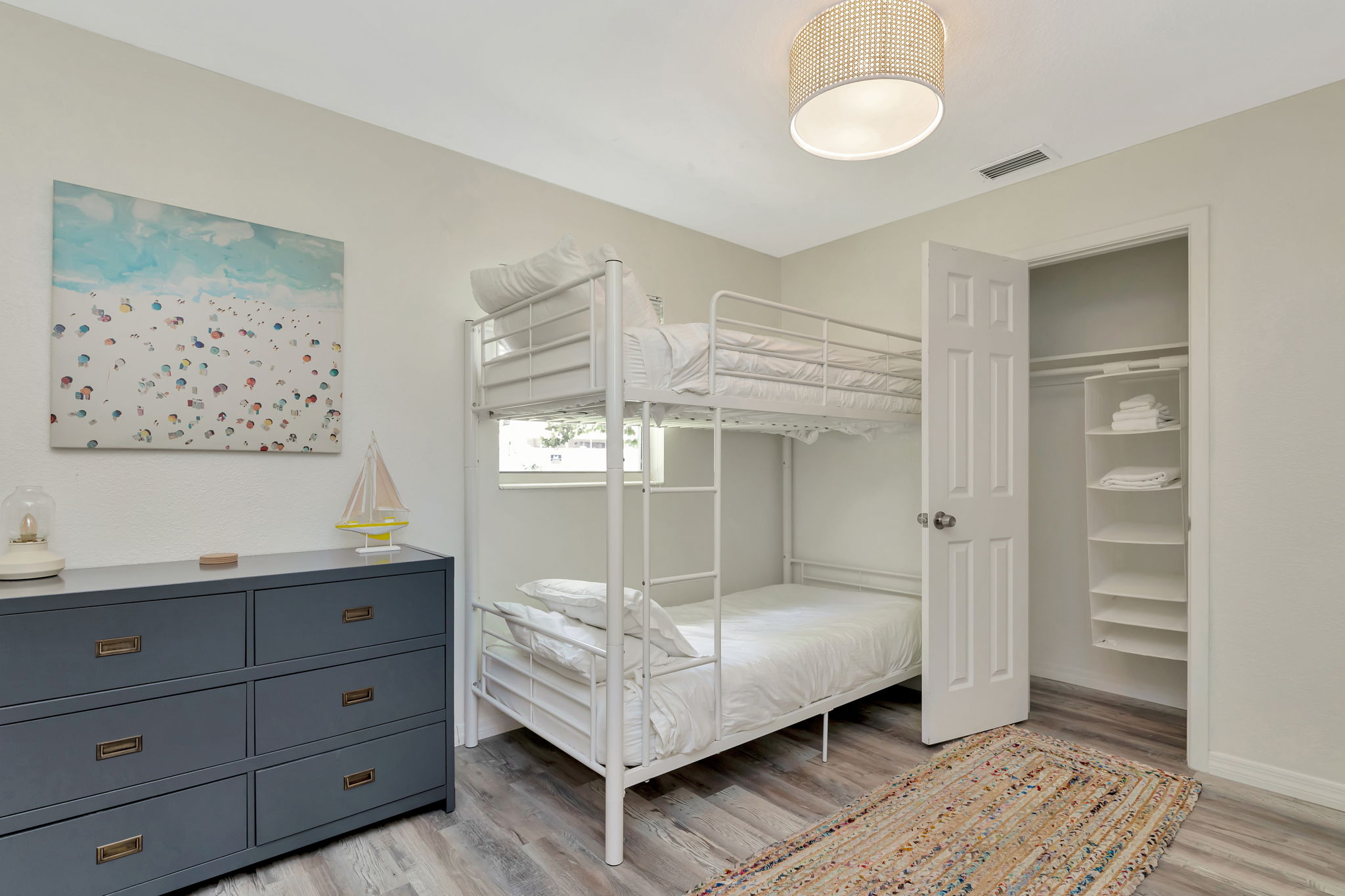 dresser storage as well as closet space to unpack!
