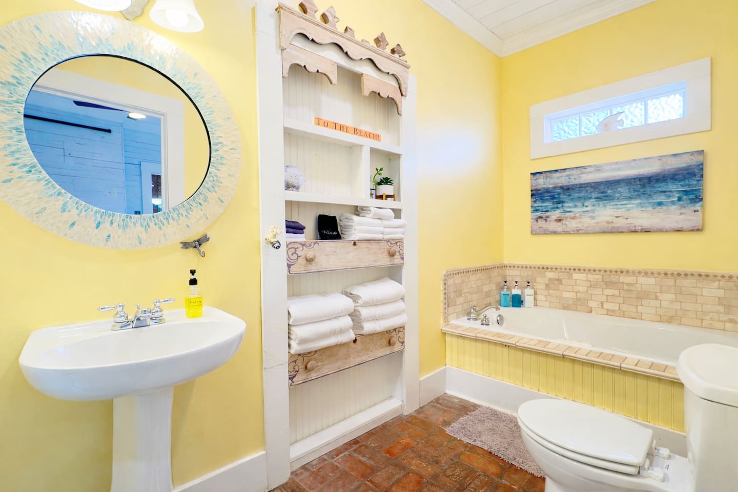 Soak in this dream jacuzzi tub located in the primary 
