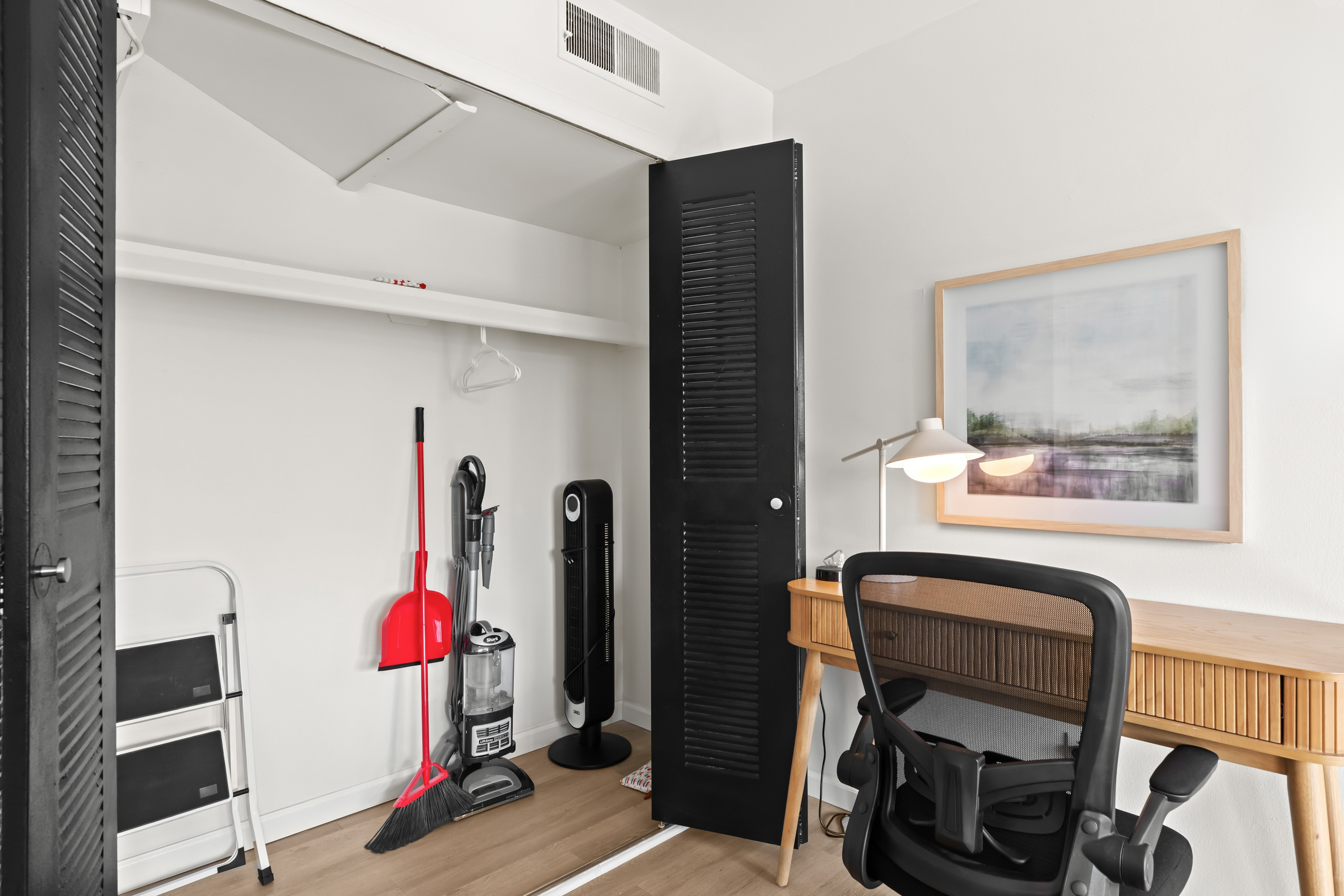 Second workspace setup with desk, chair, and storage—perfect for remote work or studying.
