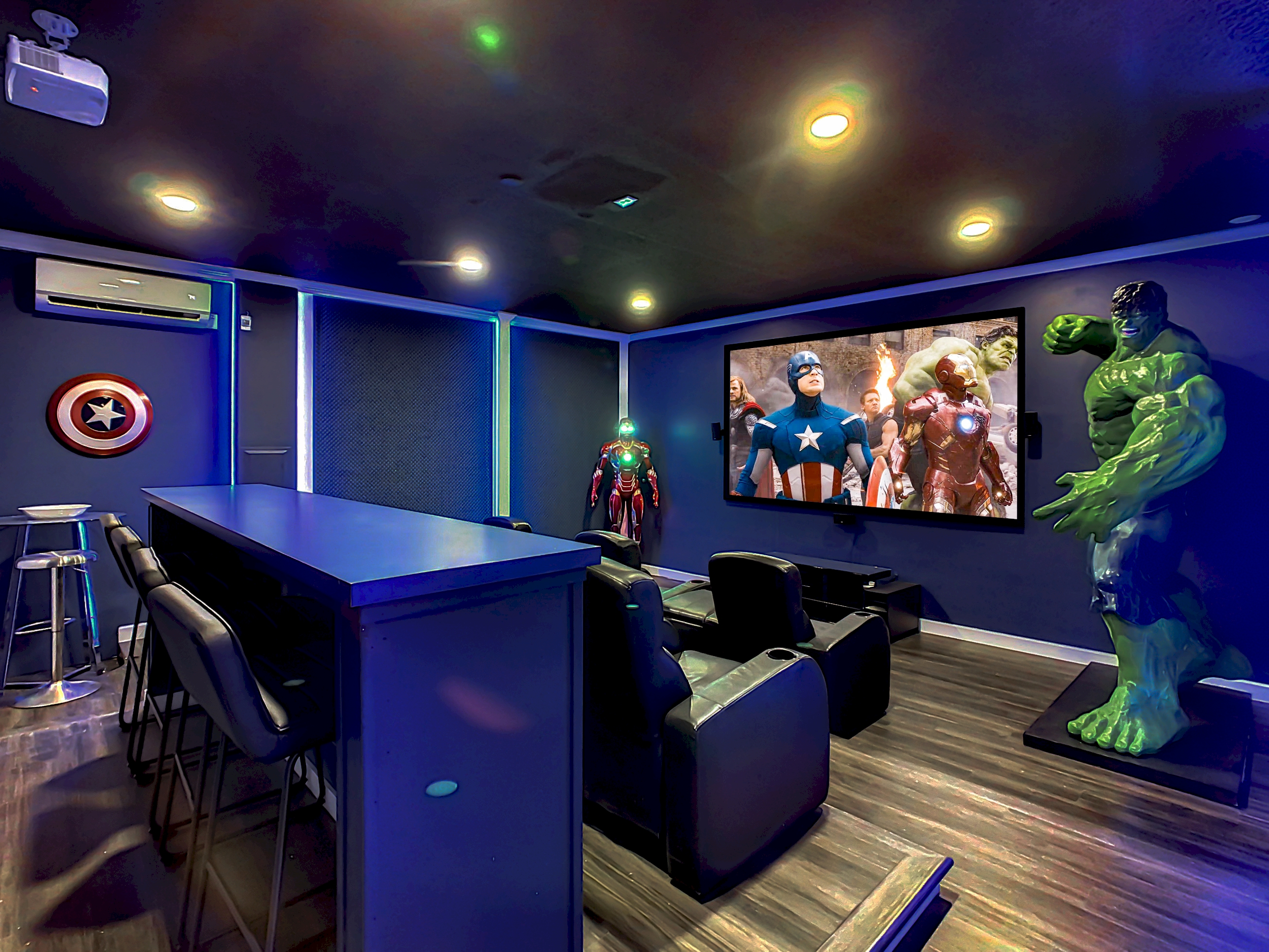 Movie Theater (with 8-1/2 foot Hulk & 6 foot Iron Man)