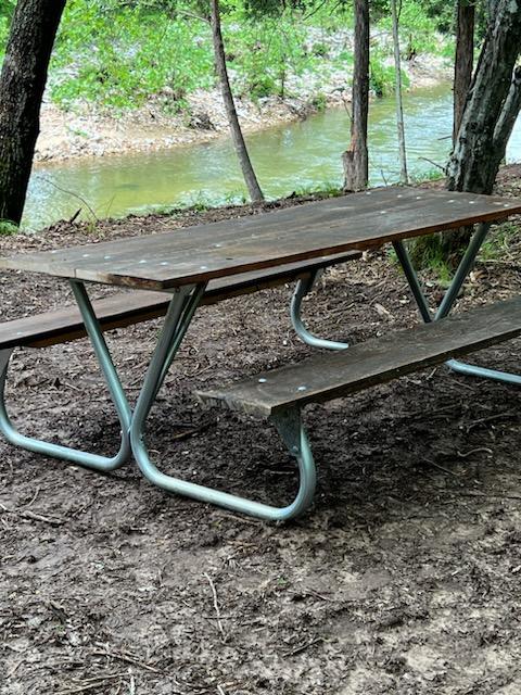 Picnic Table At The Creek Park