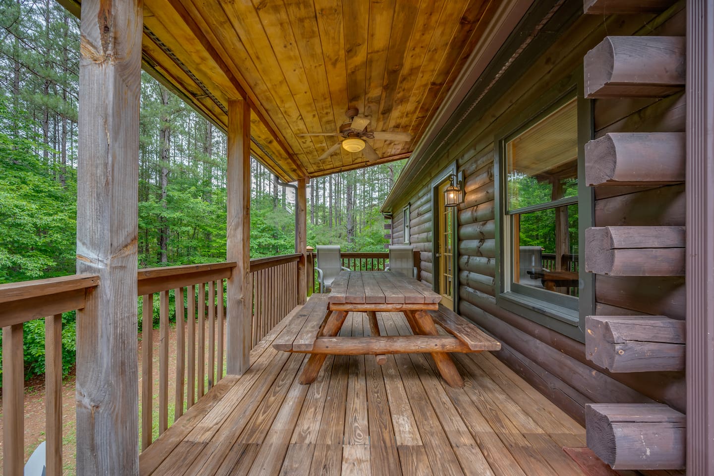 Back deck with grill