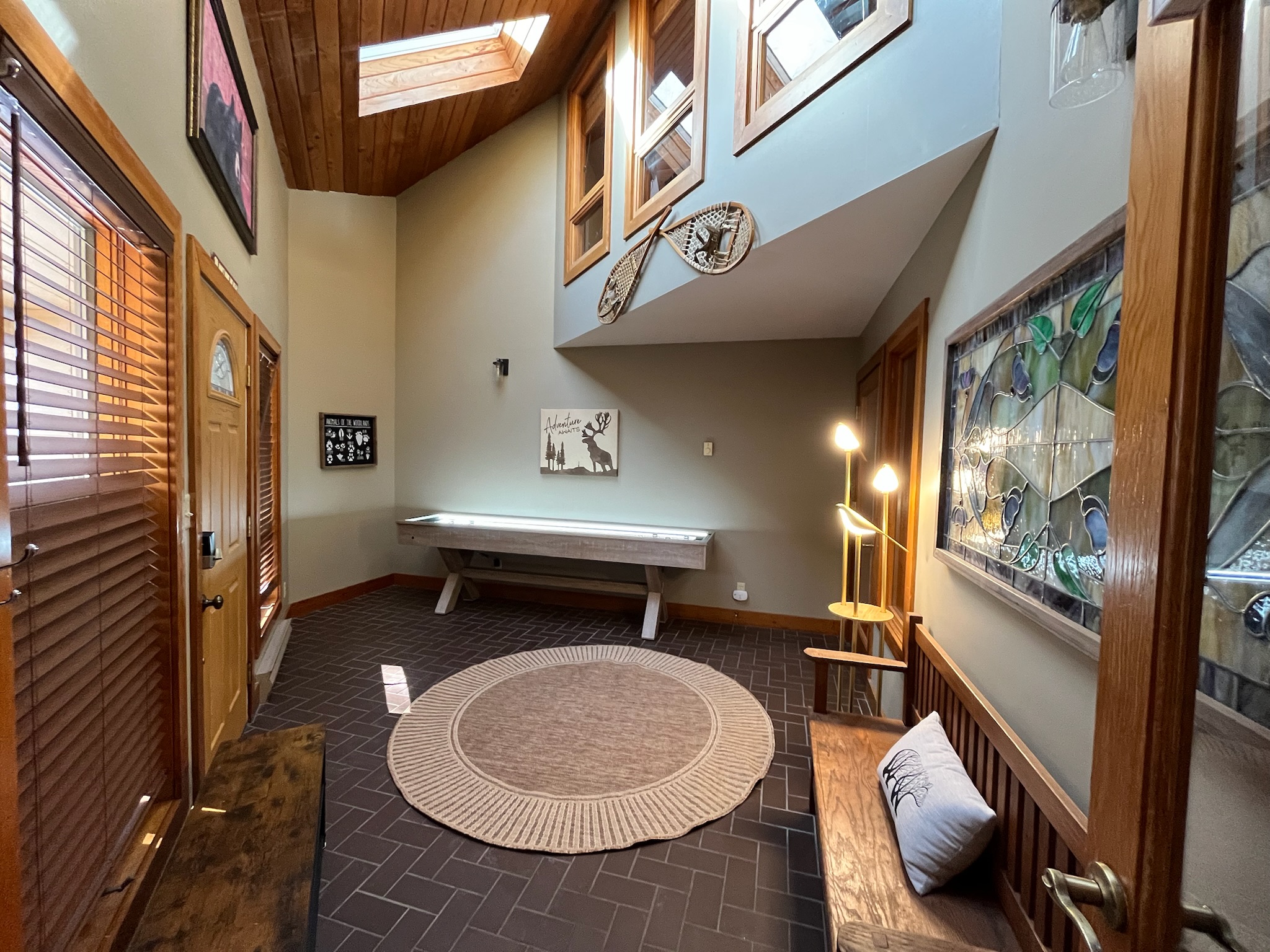 Entry way with Shuffle Board