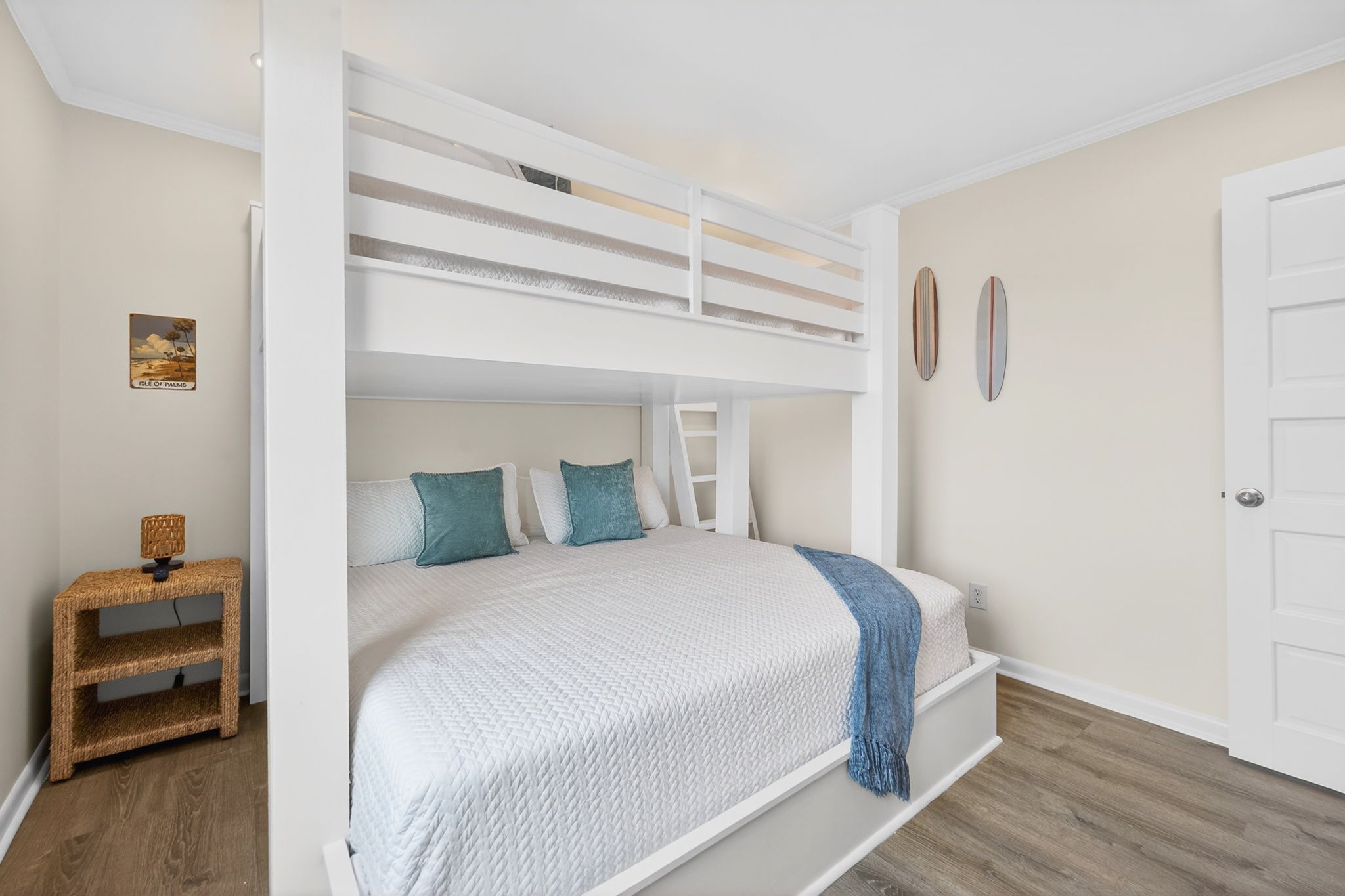 Bunk Room Queen over King | Beach Break | IOP Escapes Vacation Rentals | 1400 Ocean Blvd 106B, Isle of Palms SC