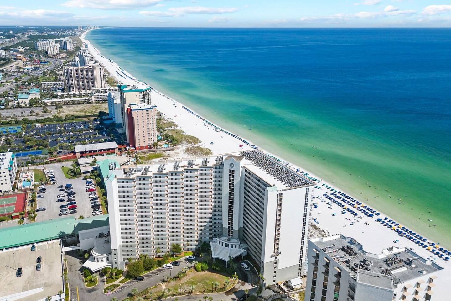 Gulf sunset panoramic view Unit 1006 Pelican Beach Resort Destin Florida