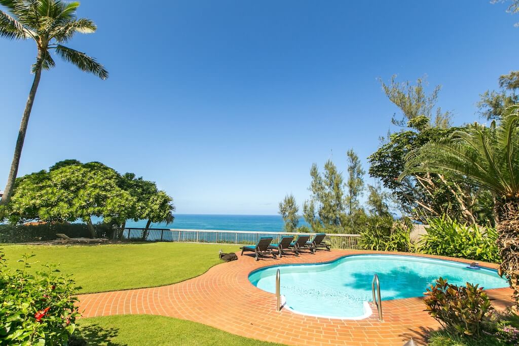 Queens Bath Lookout Pool Jacuzzi BBQ Lotus Property Management