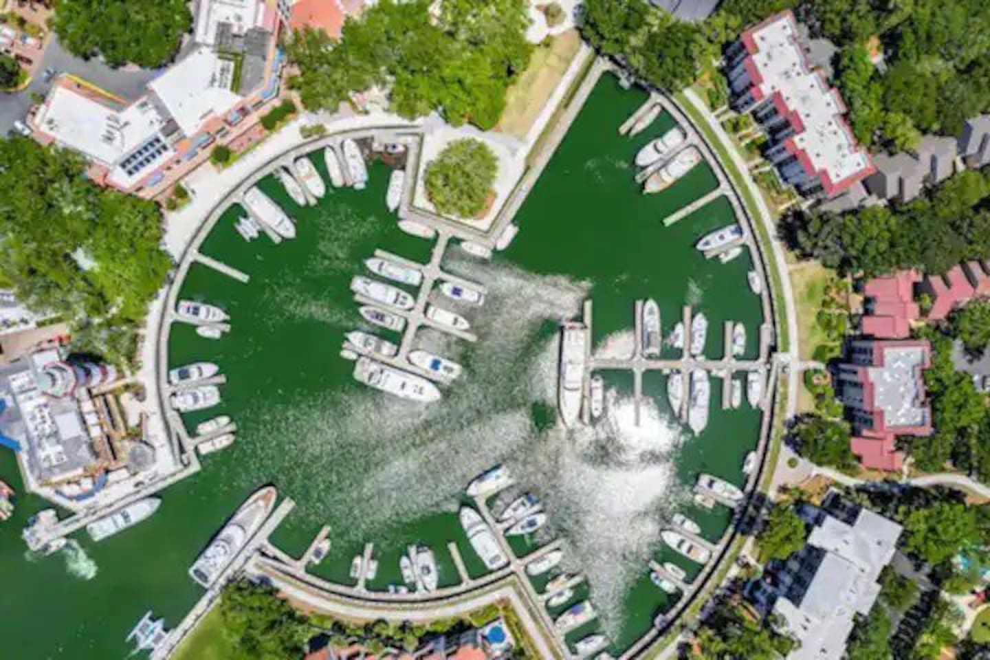 Harbour Town marina from above