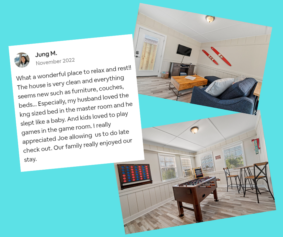 There's nothing like a getaway in our beach house. We received a 5-star review from a guest, so you know it must be good! #beachhouselife