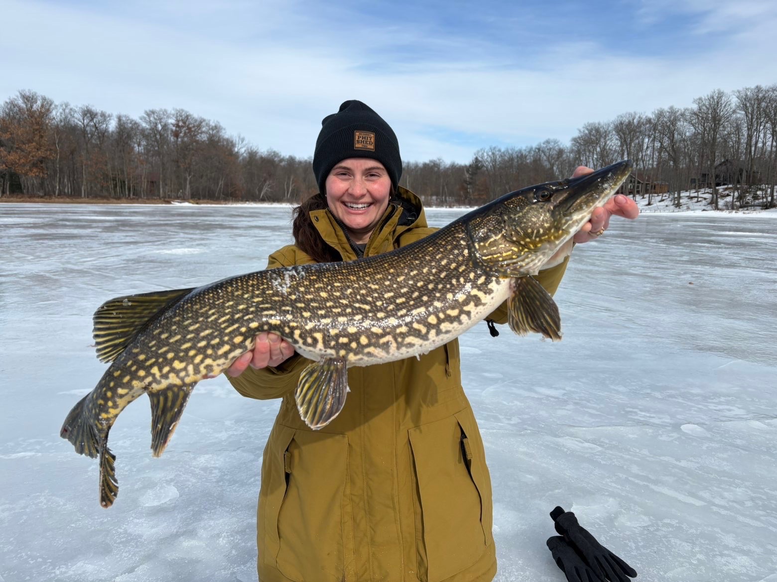 Ice fishing is great too! This monster was caught in February of 2026