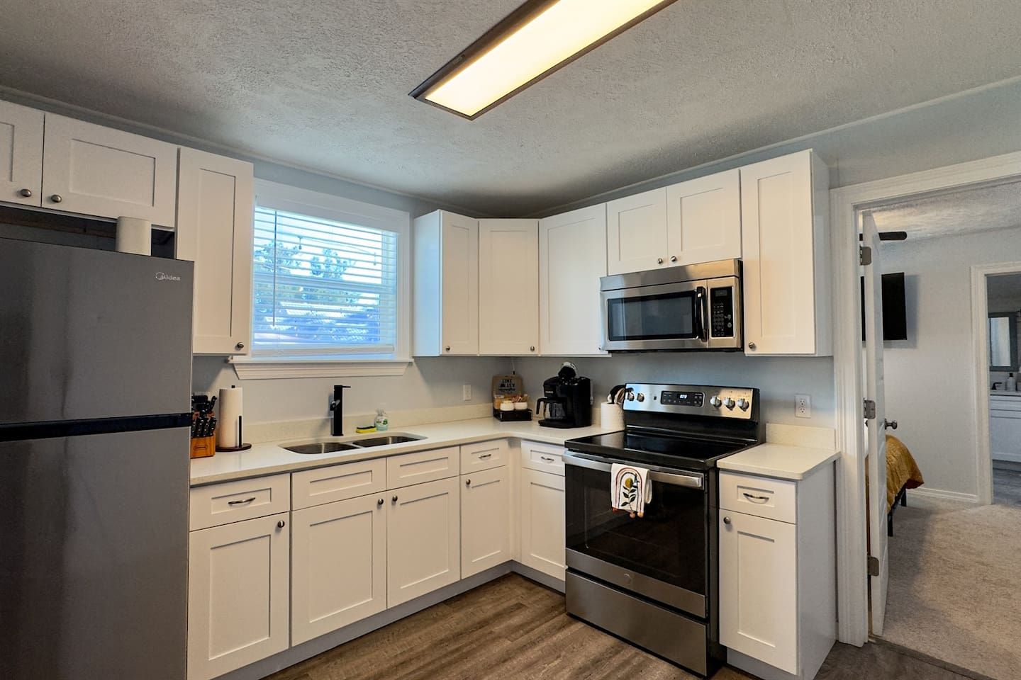 Cook with ease in this modern, spacious kitchen designed for comfort and convenience