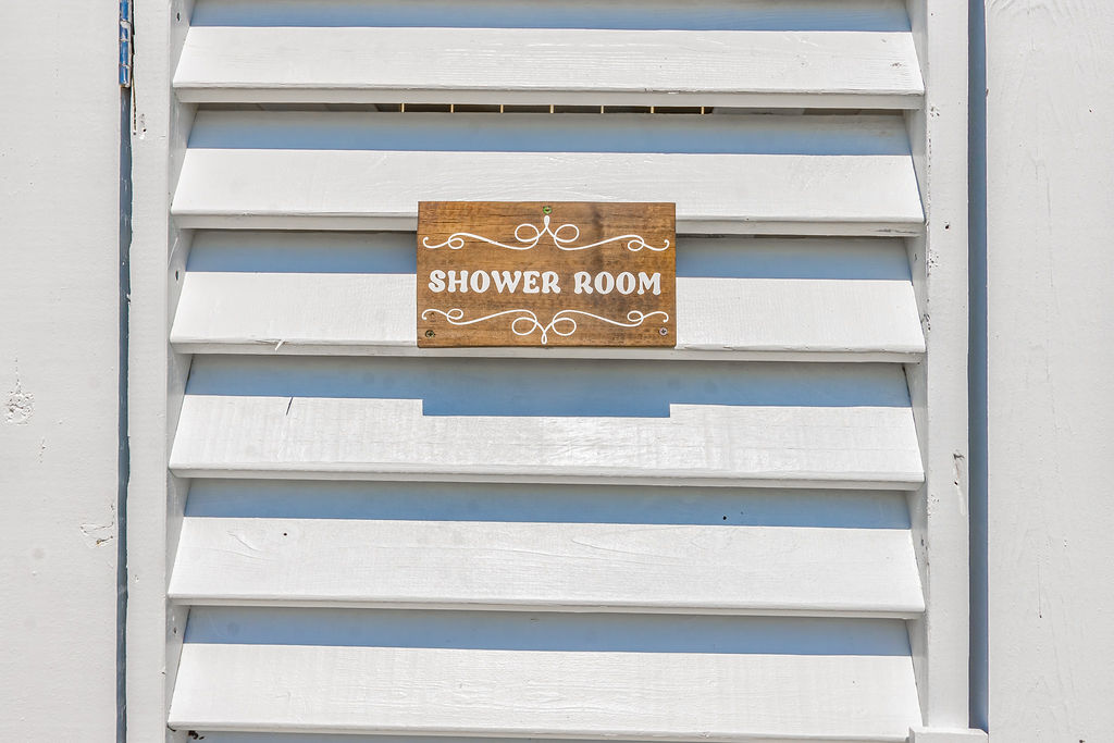 Shower, located under the stairs