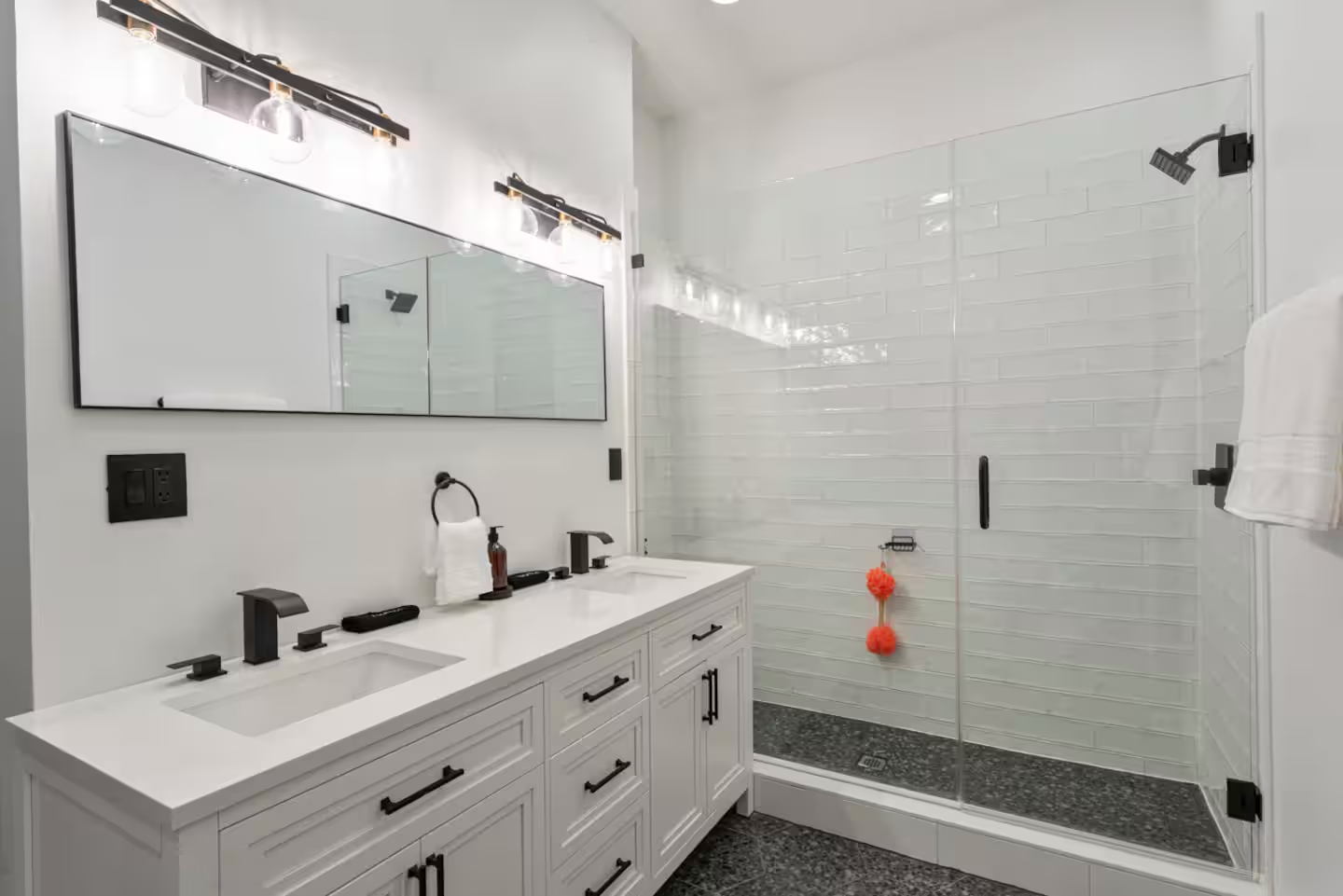 Bathroom 5 - 1st Floor.  Shared by Bunk Room and Media/Game Room.