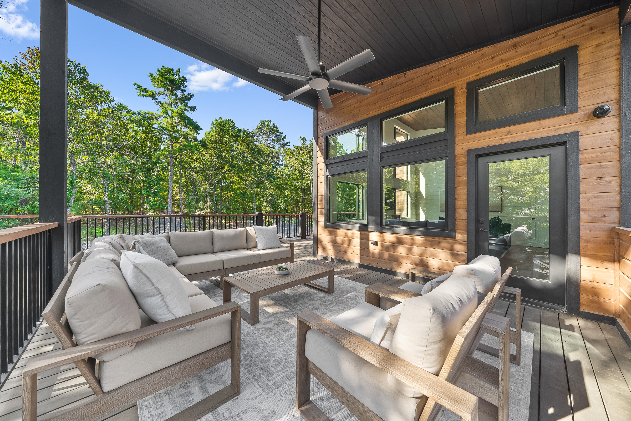 Large wrap-around balcony. Perfect for morning coffee, relaxing afternoons, or sunset cocktails