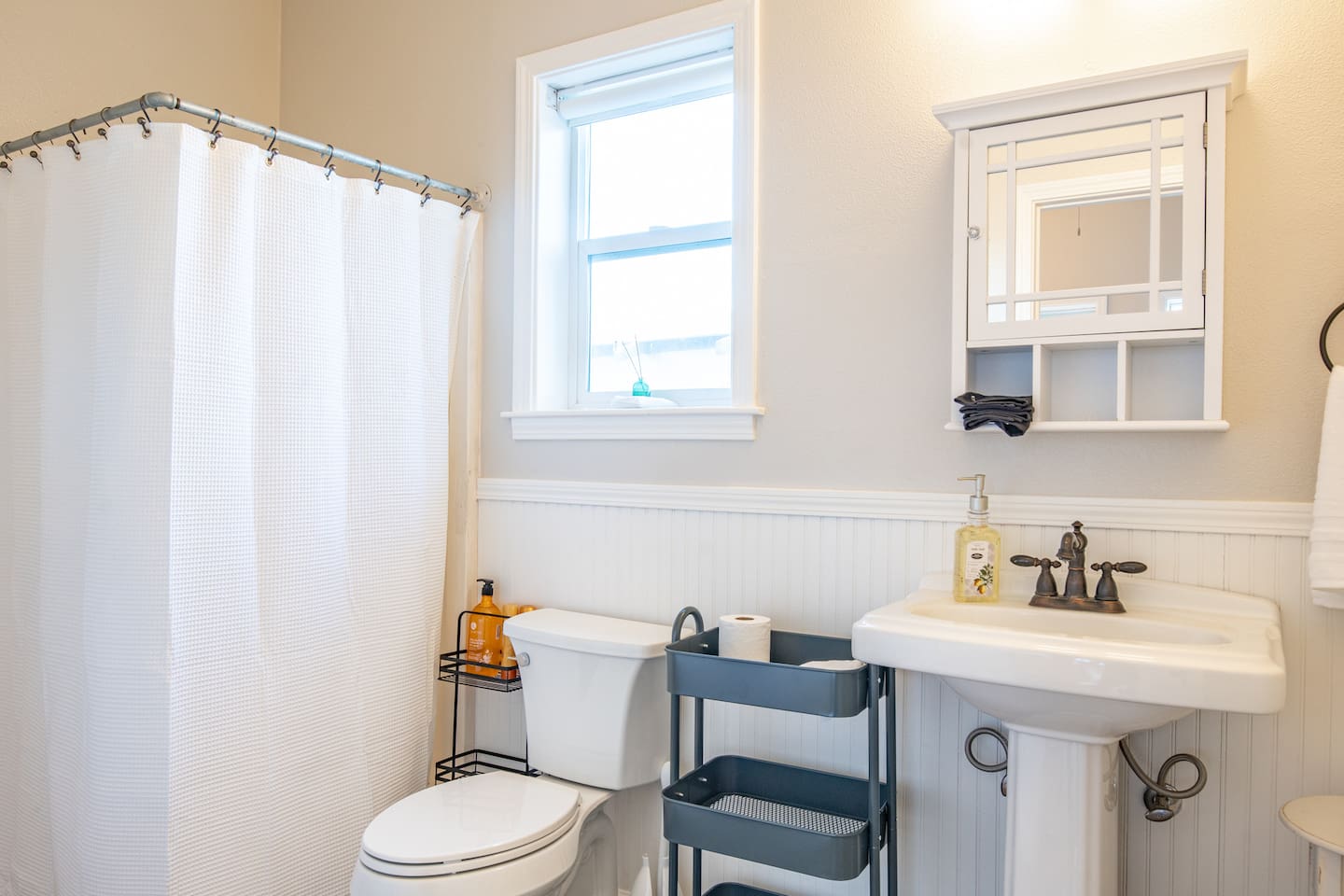 Experience ultimate luxury in our upgraded water tower bathroom!