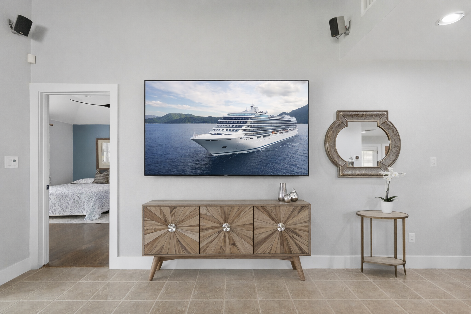 60 inch big TV in living