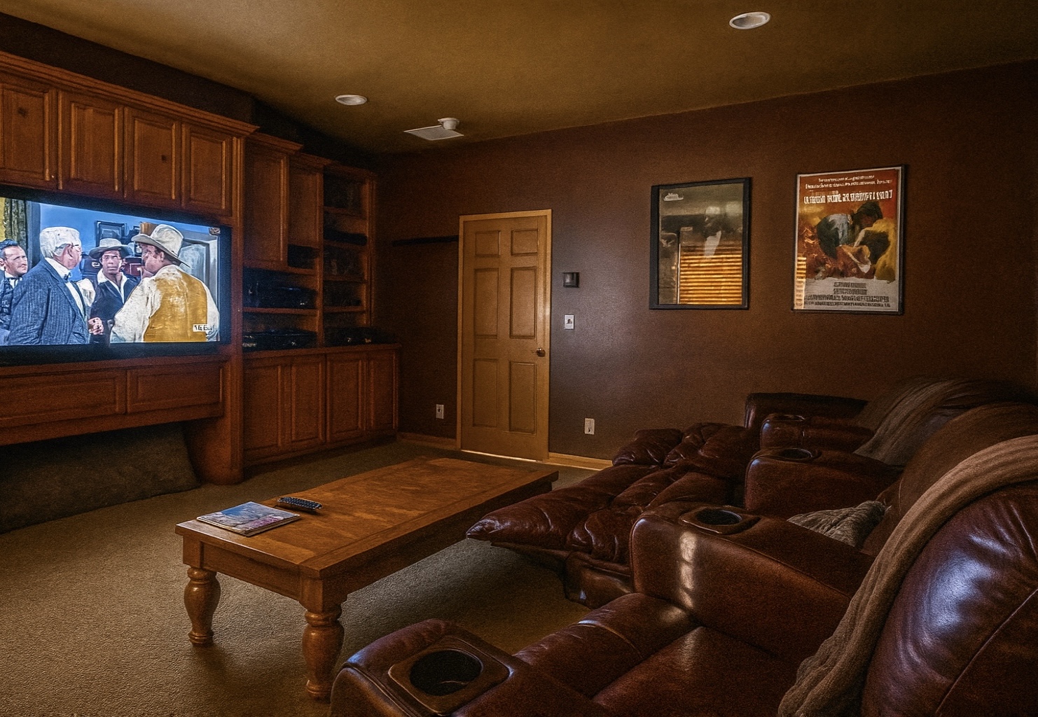 Movie‑themed lounge with board games for all ages!