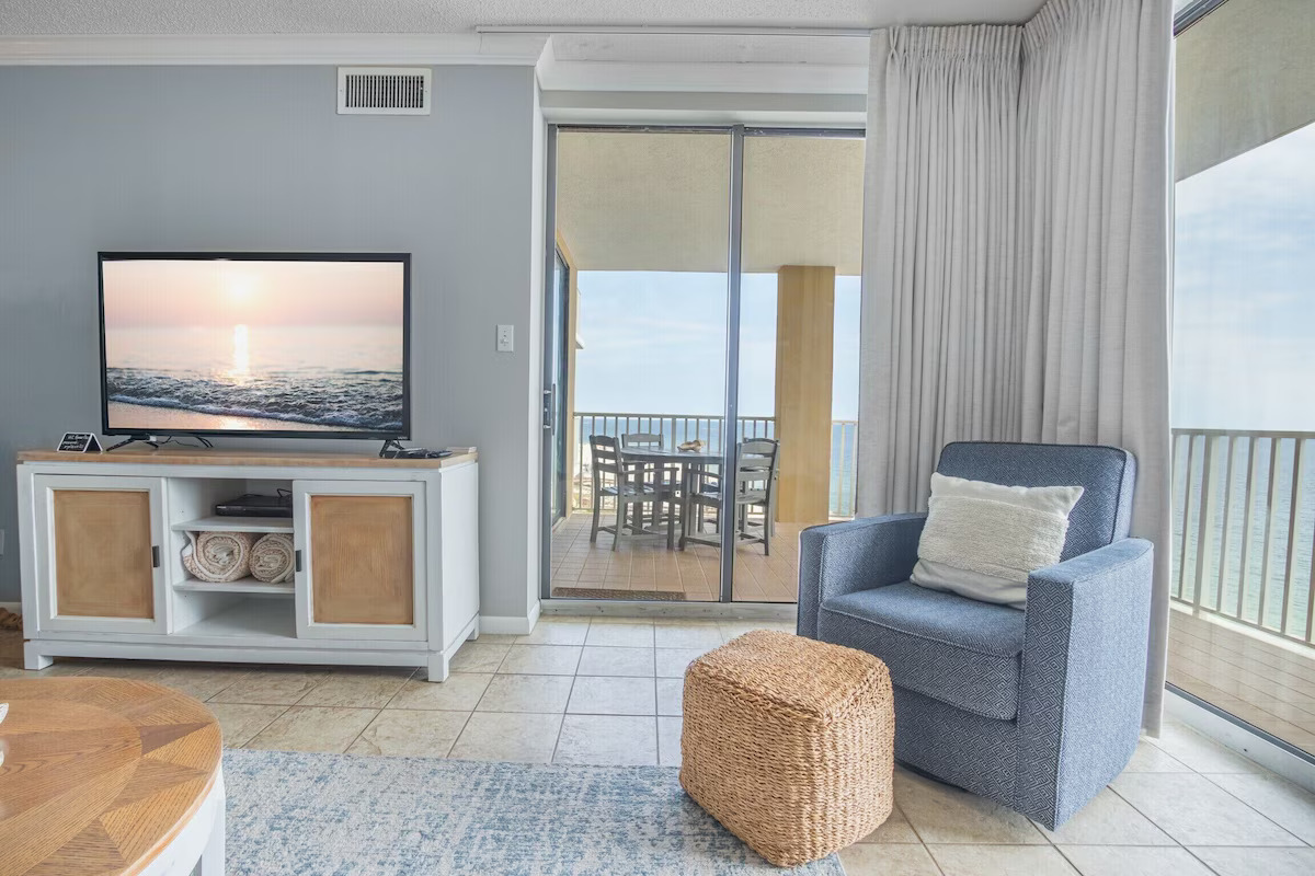 Smart TV in every room, comfy reading chair with a view!