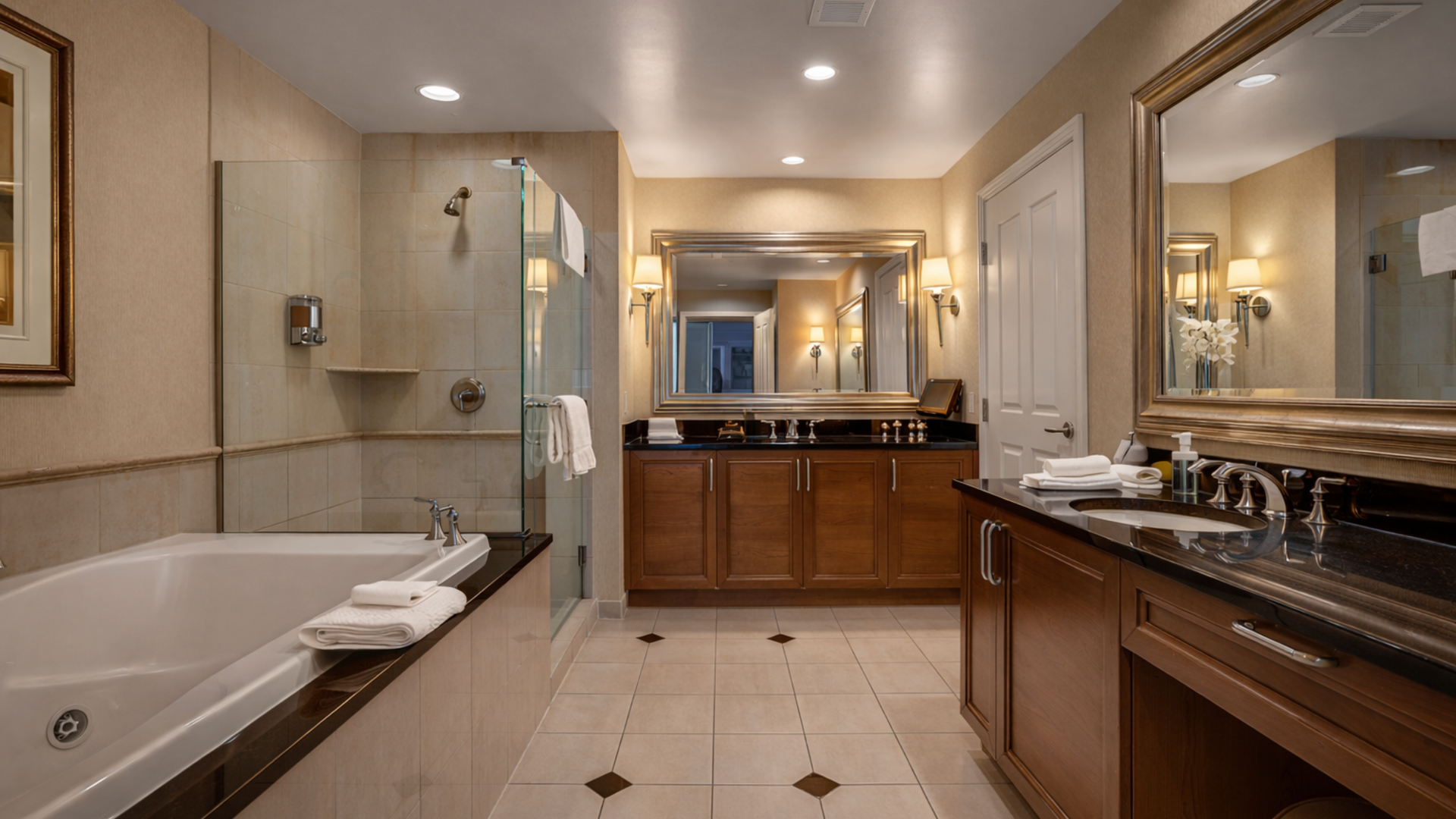 MGM Tower 2 · Units 1119+1121 — Bedroom · Strip Views