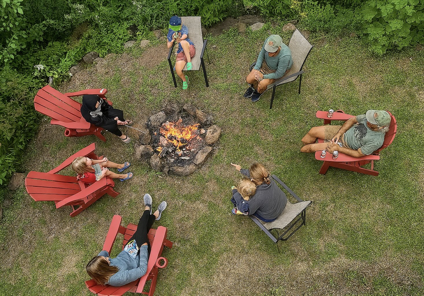 The perfect gathering place after a day of adventure, warm flames, cool night air, and the kind of conversations you never want to end. Just steps outside the basement door. 